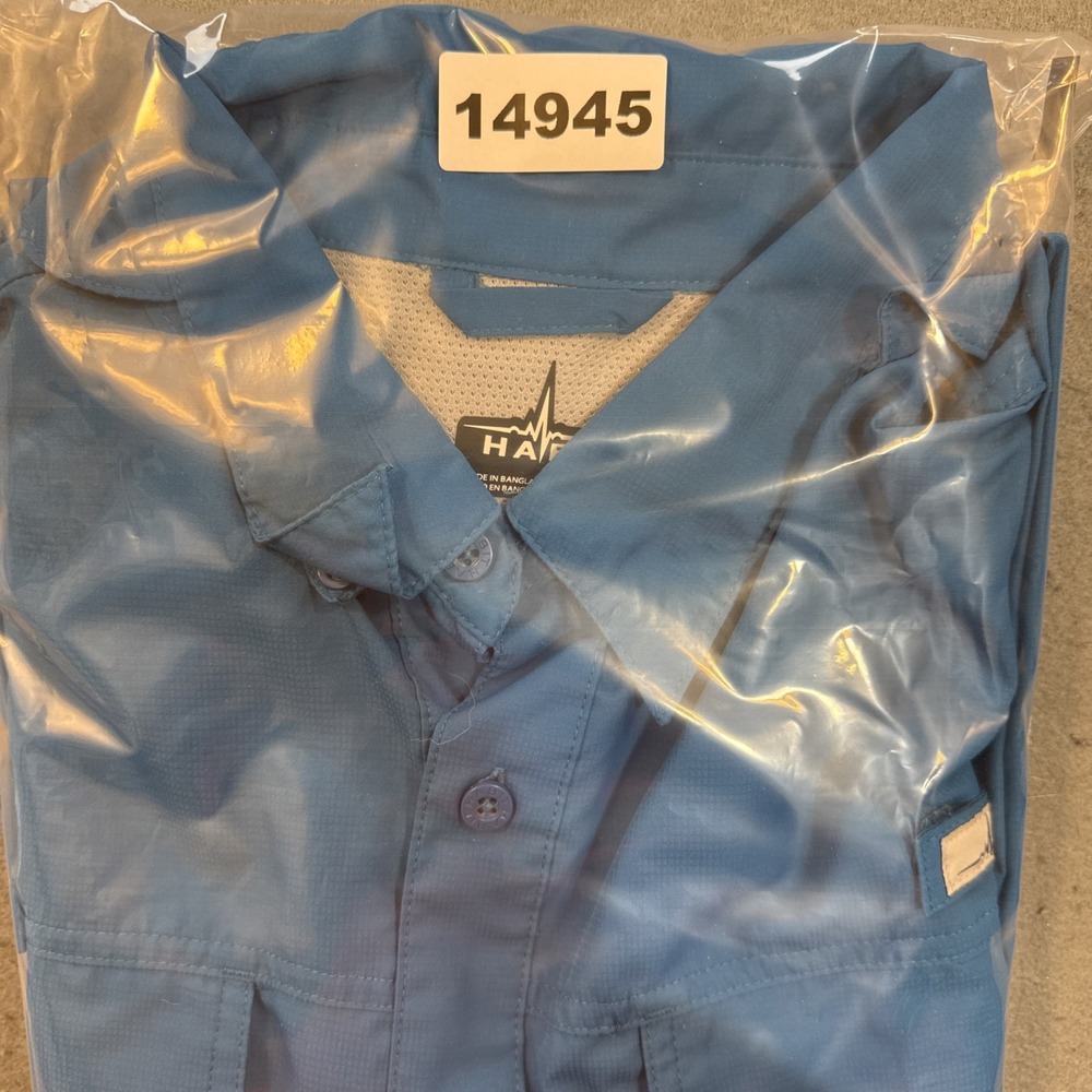Habitat Shirt Mens XL  Fishing BLUE  Vented Outdoor Long Sleeve UPF 30+ - Picture 7 of 7